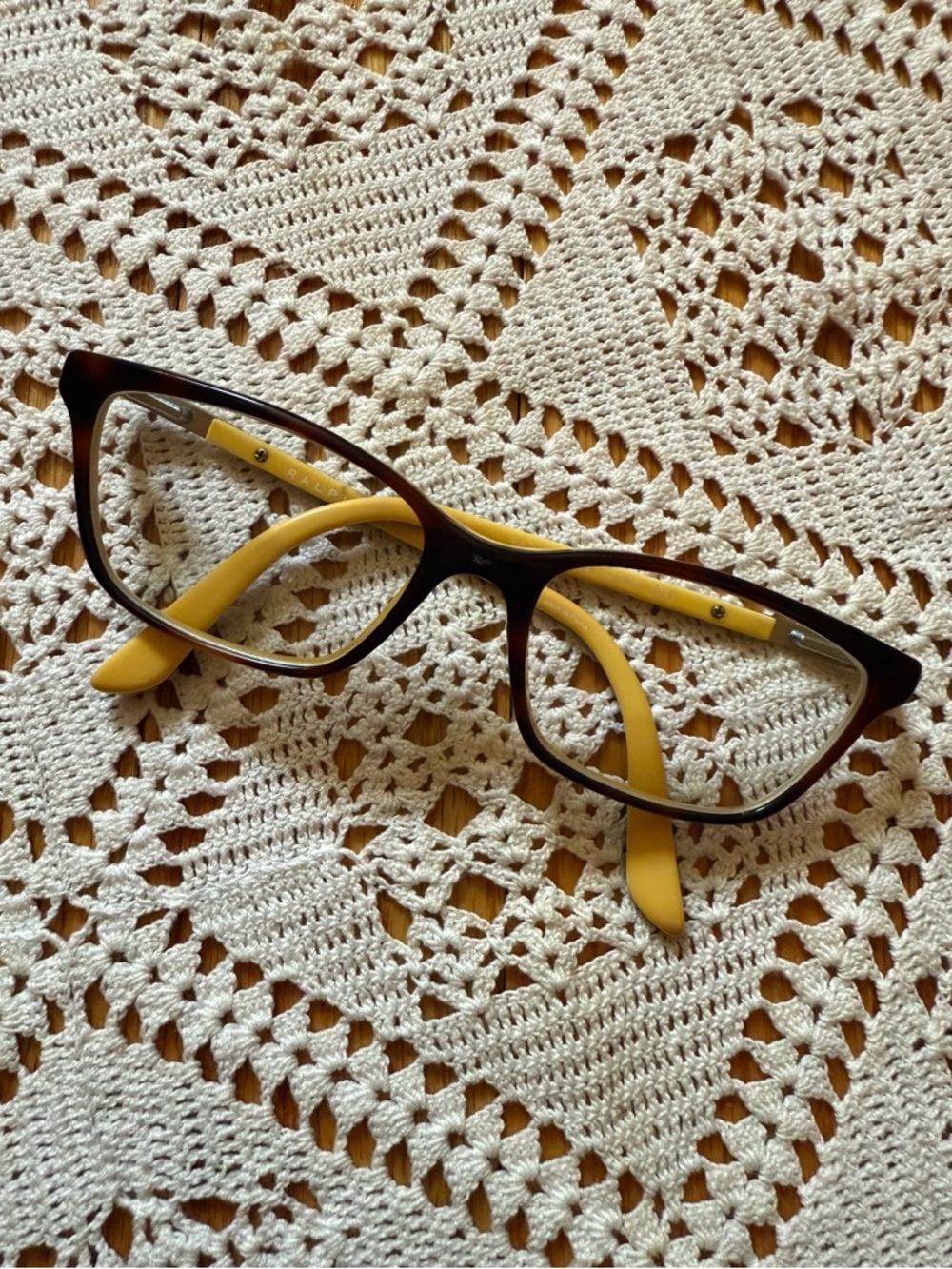 Ralph Lauren‎ Brown  Frame with Yellow Temples Women's Eyeglasses